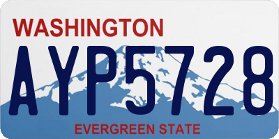 WA license plate AYP5728
