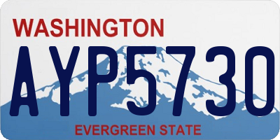 WA license plate AYP5730