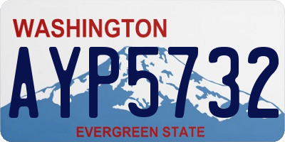 WA license plate AYP5732