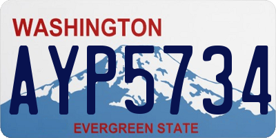 WA license plate AYP5734