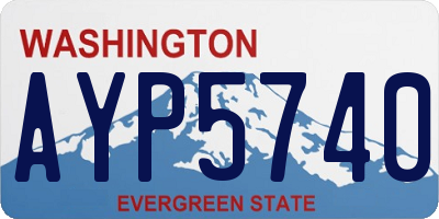 WA license plate AYP5740