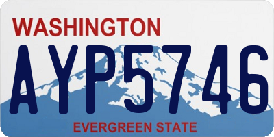 WA license plate AYP5746