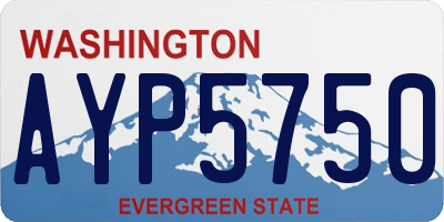 WA license plate AYP5750