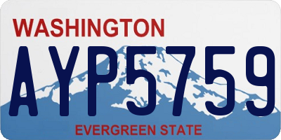 WA license plate AYP5759