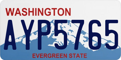 WA license plate AYP5765