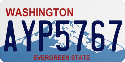 WA license plate AYP5767