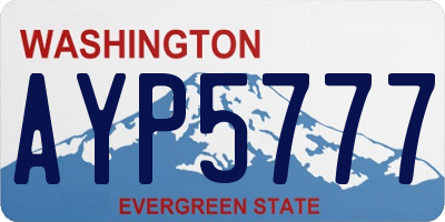 WA license plate AYP5777