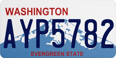 WA license plate AYP5782