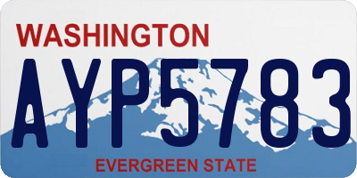 WA license plate AYP5783