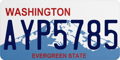 WA license plate AYP5785
