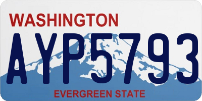 WA license plate AYP5793