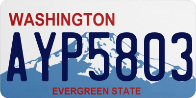 WA license plate AYP5803