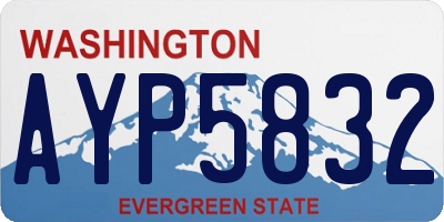 WA license plate AYP5832