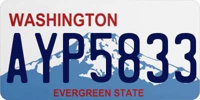 WA license plate AYP5833