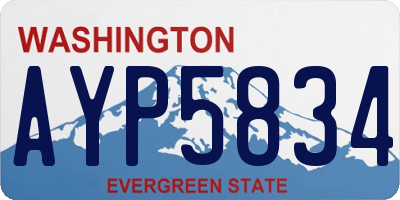 WA license plate AYP5834