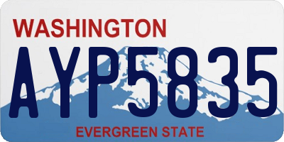 WA license plate AYP5835