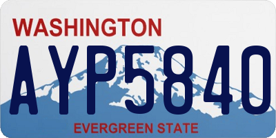 WA license plate AYP5840