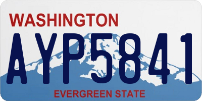 WA license plate AYP5841
