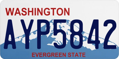 WA license plate AYP5842