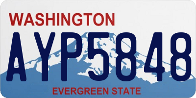 WA license plate AYP5848