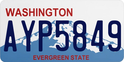 WA license plate AYP5849
