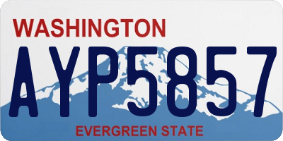 WA license plate AYP5857