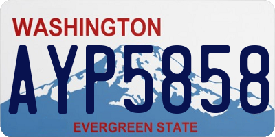 WA license plate AYP5858