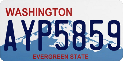 WA license plate AYP5859