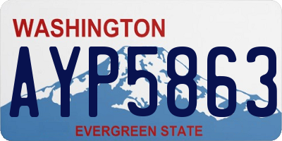 WA license plate AYP5863