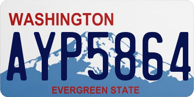 WA license plate AYP5864