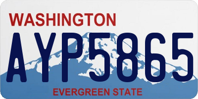 WA license plate AYP5865