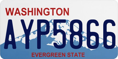 WA license plate AYP5866