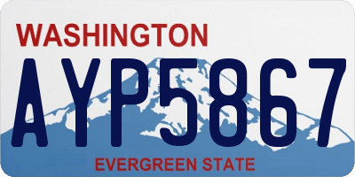 WA license plate AYP5867