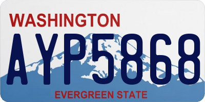 WA license plate AYP5868