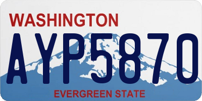 WA license plate AYP5870