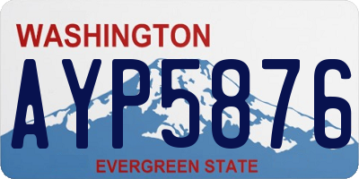 WA license plate AYP5876