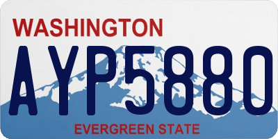 WA license plate AYP5880