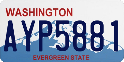 WA license plate AYP5881