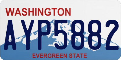 WA license plate AYP5882