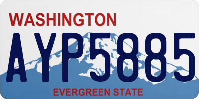WA license plate AYP5885