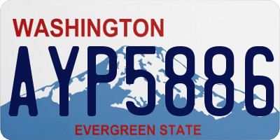 WA license plate AYP5886