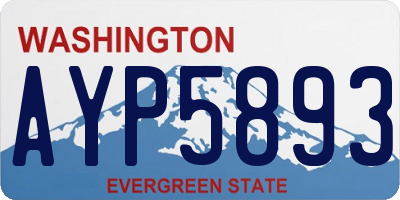 WA license plate AYP5893