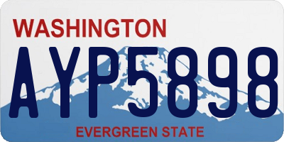 WA license plate AYP5898