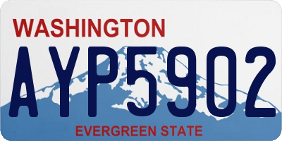 WA license plate AYP5902