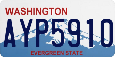 WA license plate AYP5910
