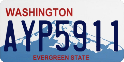 WA license plate AYP5911