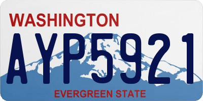WA license plate AYP5921