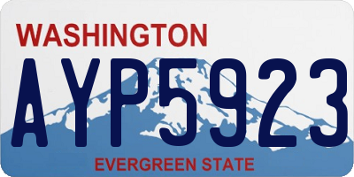 WA license plate AYP5923