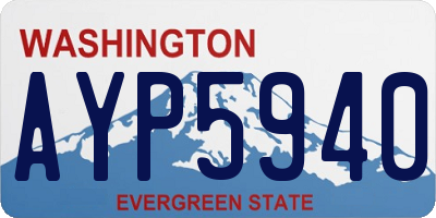 WA license plate AYP5940