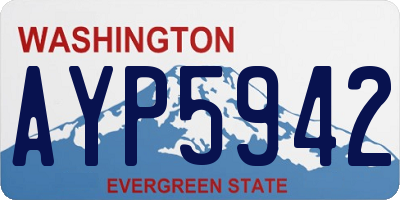 WA license plate AYP5942